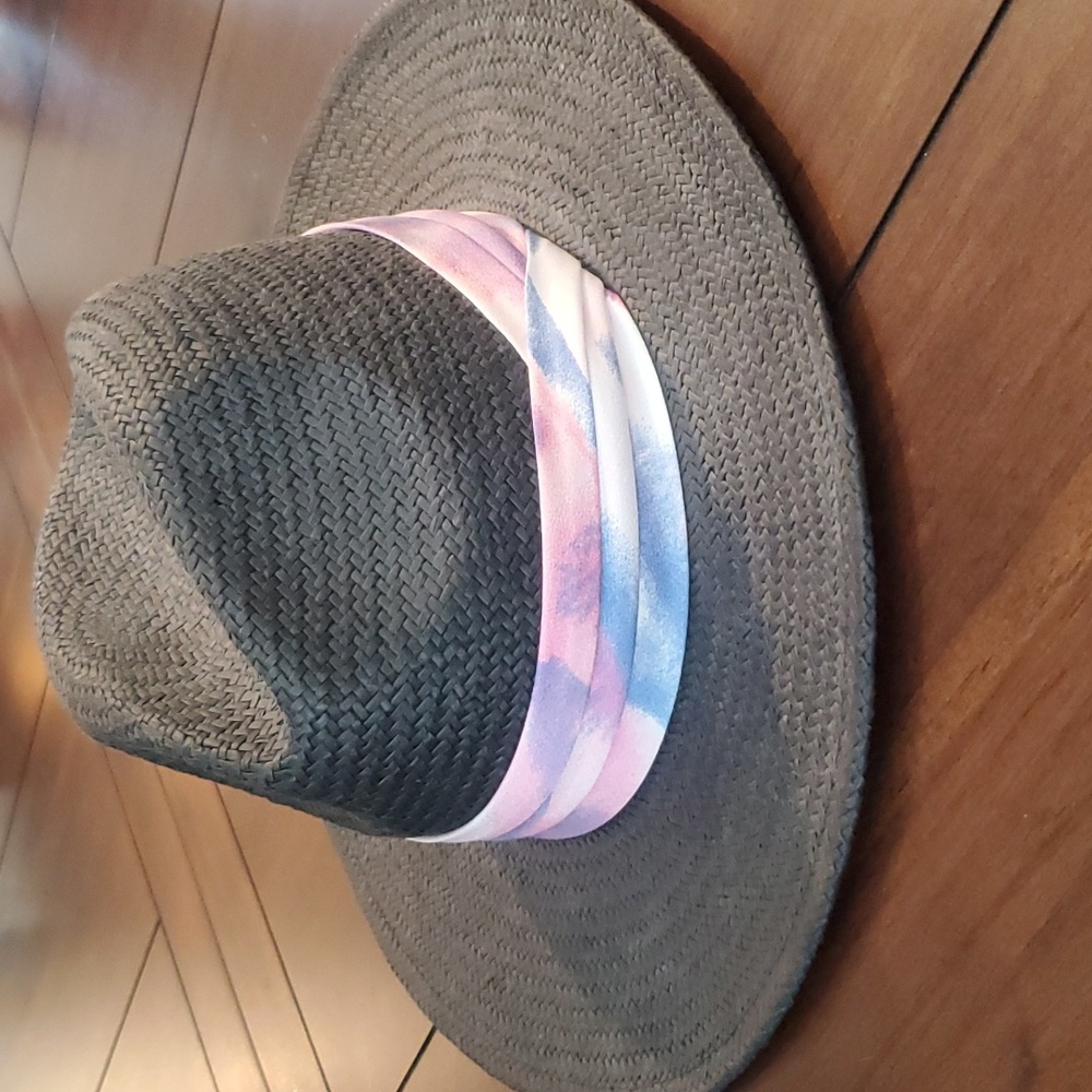 Black summer beach hat